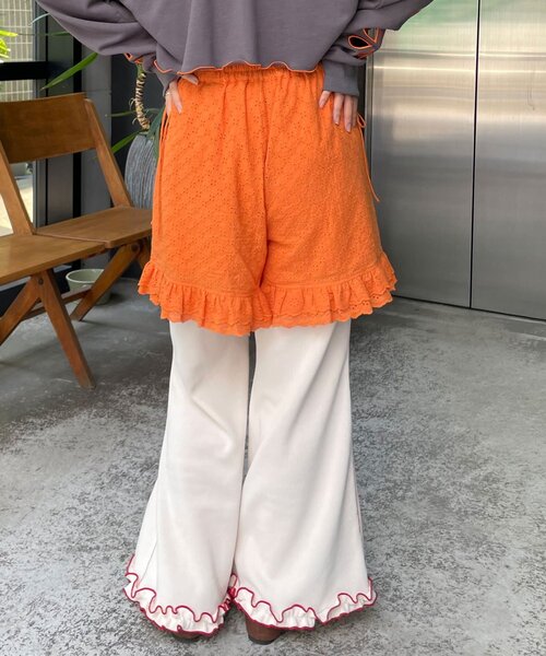 HELLO.SANFRANCISCO（ハローサンフランシスコ）の「【HELLO.SANFRANCISCO/ハローサンフランシスコ】レースフリルショートパンツ（その他パンツ・レディース・ホワイト/パープル/ブラック/オレンジ・ONE SIZE）」の10枚目の写真