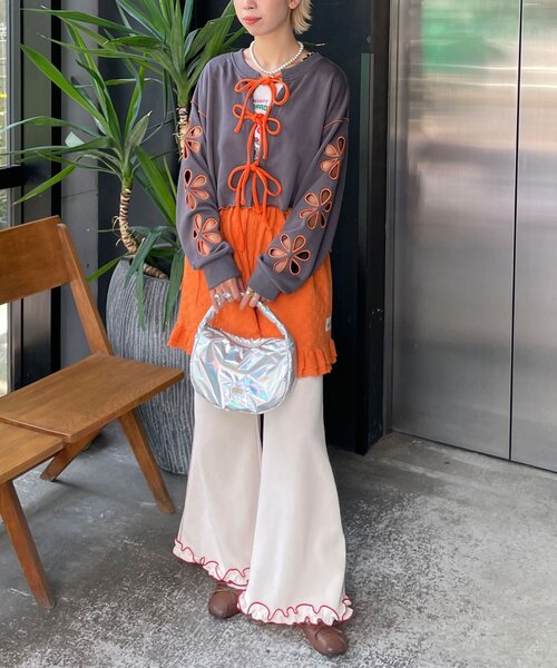 HELLO.SANFRANCISCO（ハローサンフランシスコ）の「【HELLO.SANFRANCISCO/ハローサンフランシスコ】レースフリルショートパンツ（その他パンツ・レディース・ホワイト/パープル/ブラック/オレンジ・ONE SIZE）」の6枚目の写真