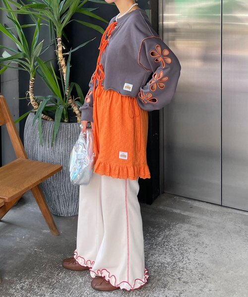 HELLO.SANFRANCISCO（ハローサンフランシスコ）の「【HELLO.SANFRANCISCO/ハローサンフランシスコ】レースフリルショートパンツ（その他パンツ・レディース・ホワイト/パープル/ブラック/オレンジ・ONE SIZE）」の7枚目の写真
