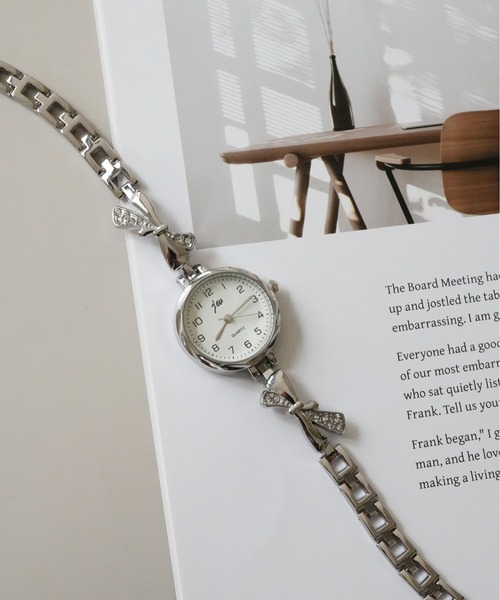 セール】【 Port / ポート 】 リボン デザイン ビジュー ウォッチ