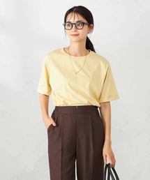 a.v.v | 【接触冷感/UVカット/コットン100％】ロールアップハーフスリーブTシャツ(Tシャツ/カットソー)