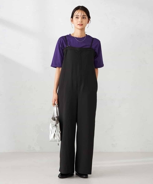 a.v.v（アーヴェヴェ）の「【接触冷感/UVカット/コットン100％】ロールアップハーフスリーブTシャツ（Tシャツ/カットソー・レディース・ボルドー/パープル/グレー系その他/クリーム・36/38/40）」の13枚目の写真