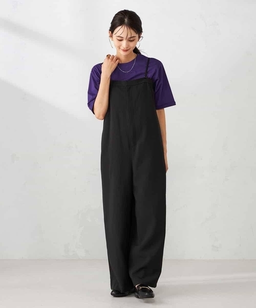 a.v.v（アーヴェヴェ）の「【接触冷感/UVカット/コットン100％】ロールアップハーフスリーブTシャツ（Tシャツ/カットソー・レディース・ボルドー/パープル/グレー系その他/クリーム・36/38/40）」の15枚目の写真