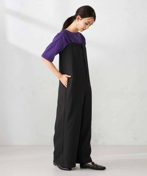 a.v.v（アーヴェヴェ）の「【接触冷感/UVカット/コットン100％】ロールアップハーフスリーブTシャツ（Tシャツ/カットソー・レディース・ボルドー/パープル/グレー系その他/クリーム・36/38/40）」の17枚目の写真