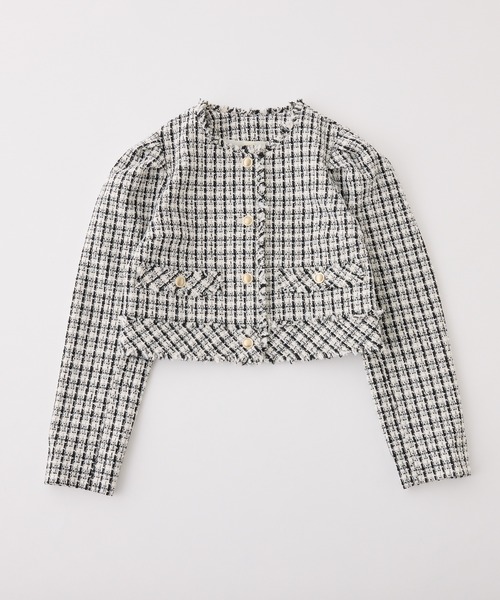 セール】WEB限定/ツイードジャケット（ノーカラージャケット）｜one