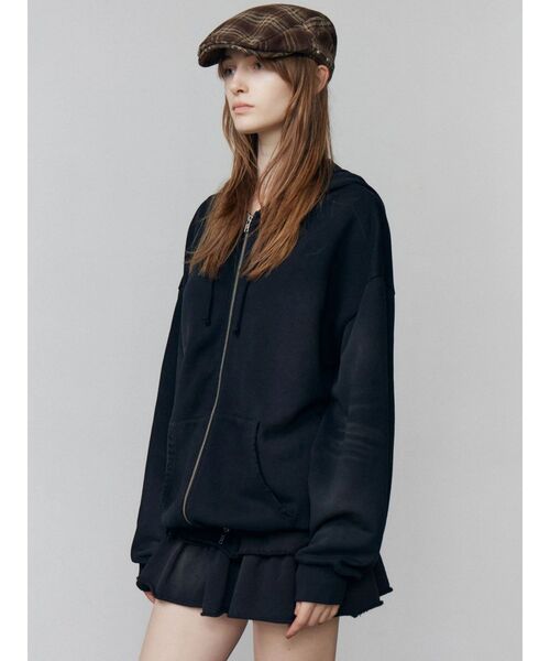 EMODA（エモダ）の「スウェットティアードミニスカート（スカート・レディース・グレー/ブラック/ライトグレー・FREE）」の9枚目の写真