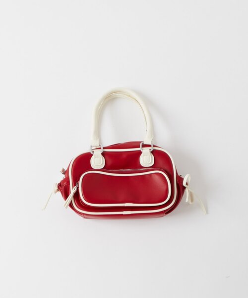 WHO'S WHO gallery（フーズフーギャラリー）の「パイピングミニショルダー（ショルダーバッグ・レディース・レッド/ブラック・FREE）」の3枚目の写真
