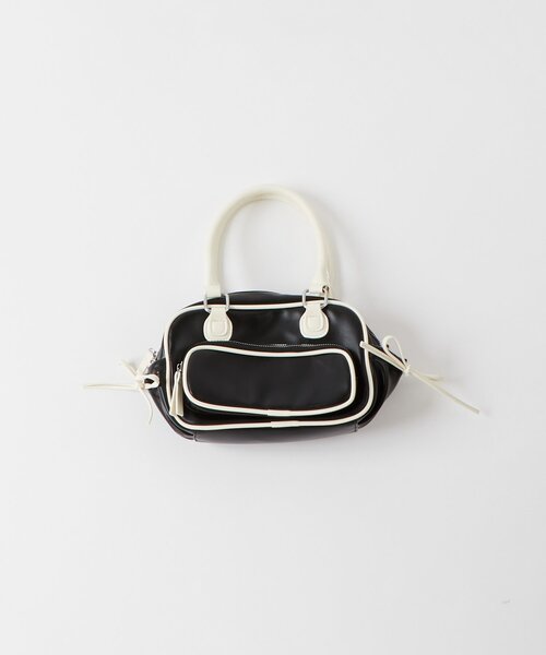 WHO'S WHO gallery（フーズフーギャラリー）の「パイピングミニショルダー（ショルダーバッグ・レディース・レッド/ブラック・FREE）」の4枚目の写真