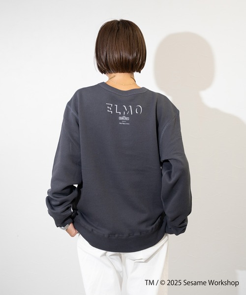FRUIT OF THE LOOM(フルーツオブザルーム)の「SESAME STREET×FTL ロングスリーブ甘編 / セサミ / プルオーバー(スウェット・メンズ・ブラック/ブラウン・L/M/S)」の4枚目の写真