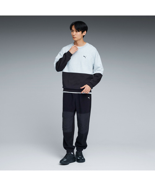 PUMA(プーマ)の「PUMA プーマ メンズ ESS MX リラックスド シーズナル クルースウェット(スウェット・メンズ・ライトグレー/ブルー/オフホワイト・SMALL/X-LARGE/XX-LARGE/MEDIUM/LARGE)」の5枚目の写真