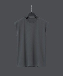 【残りわずか】TECHNORAMA ノースリーブTシャツ |接触冷感/最高級コットン/防シワ/ウォッシャブル/汗ジミ防止