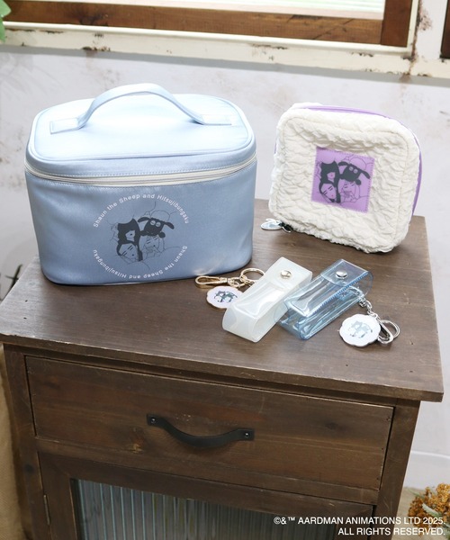 ACCOMMODE（アコモデ）の「【ひつじのショーン】羊文学リップケース（ポーチ・レディース・ホワイト/ブルー・FREE）」の7枚目の写真