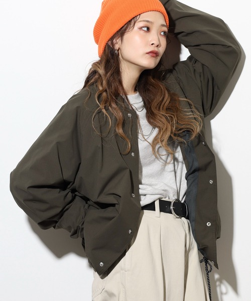 CIAO(チャオ)の「ciao リブコーチジャケット(ブルゾン・メンズ・ブラック/カーキ/ライトベージュ・M/XL/L)」の22枚目の写真