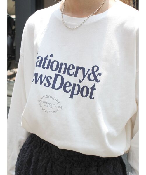 Ungrid（アングリッド）の「カラーロゴロングスリーブTee（Tシャツ/カットソー・レディース・ブラウン/オフホワイト/チャコールグレー・FREE）」の15枚目の写真