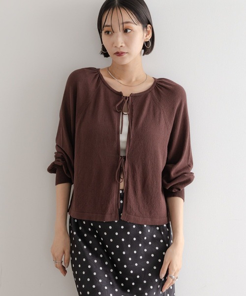 セール】リボンニットカーディガン 588945（カーディガン/ボレロ