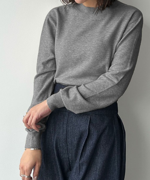 セール】【2025AW】【縫い目のないシームレス】ハイネック カラー