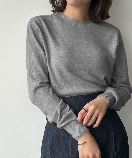 セール】【2025AW】【縫い目のないシームレス】ハイネック カラー