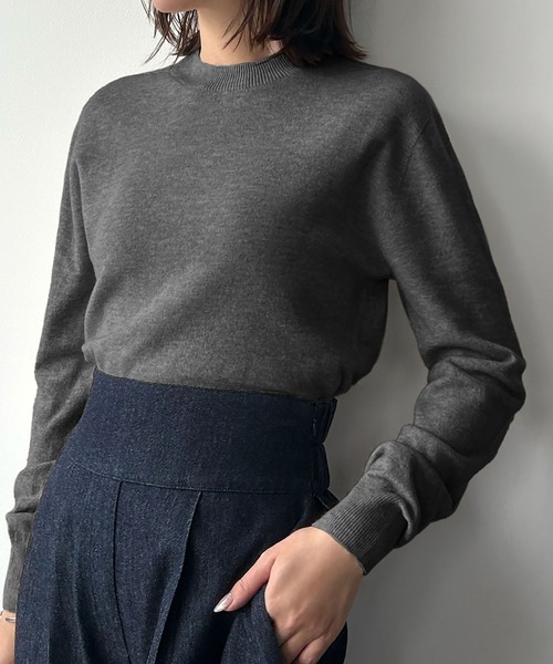 セール】【2025AW】【縫い目のないシームレス】ハイネック カラー