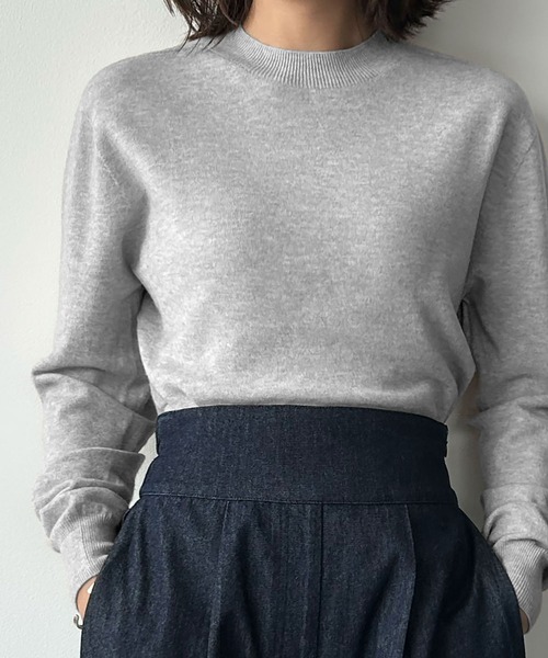 セール】【2025AW】【縫い目のないシームレス】ハイネック カラー