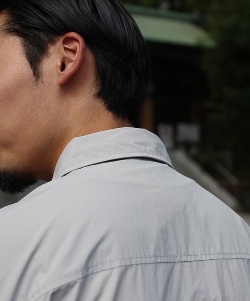 Snow Peak（スノーピーク）の「Snow Peak / Nylon Tussah Utility Storage Shirt  ナイロンタッサーユーティリティストレージシャツ（シャツ/ブラウス・メンズ・ブラック/ライトグレー/ネイビー・XL/L/M）」の8枚目の写真