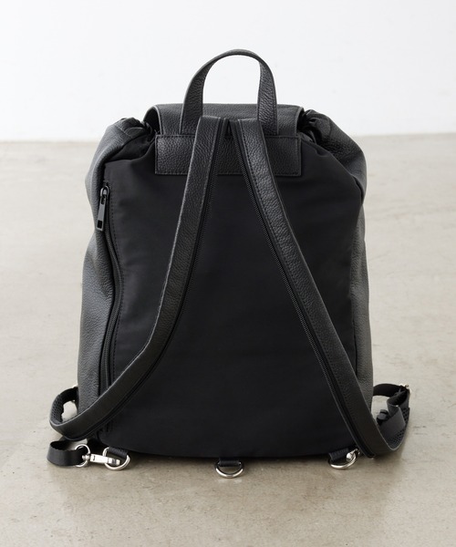 PAPILLONNER(パピヨネ)の「2WAYレザーコンビリュック(バックパック/リュック・レディース・ブラック系その他/ブラック・FREE)」の6枚目の写真