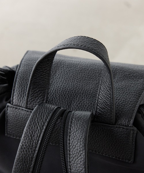 PAPILLONNER(パピヨネ)の「2WAYレザーコンビリュック(バックパック/リュック・レディース・ブラック系その他/ブラック・FREE)」の8枚目の写真