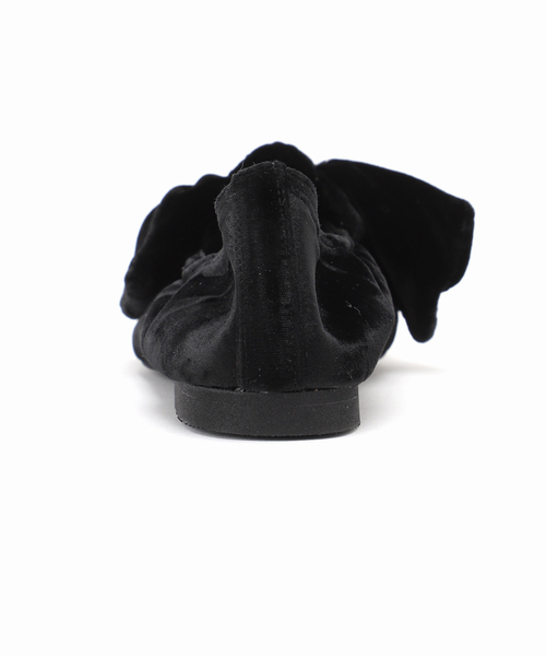 セール】《追加3》スクエアベルベットリボンフラット（その他シューズ