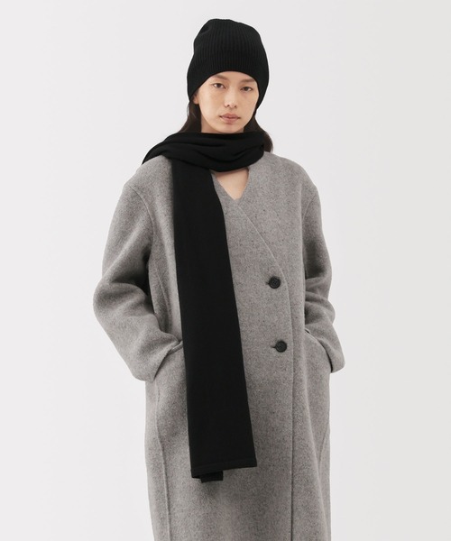MUJI Labo(ムジラボ)の「〔MUJI Labo〕自然の色を生かして染色した カシミヤニットストール(ストール/ショール・メンズ・ブラック・ONE SIZE)」の3枚目の写真