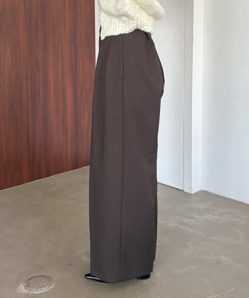 gemeil(ジェムイル)の「【サイズ展開あり】【LE'MAGE×gemeilコラボ】2タックワイドパンツ(LE-321)(その他パンツ・レディース・ブラウン/アイボリー・TM/38/36/SHORT)」の3枚目の写真