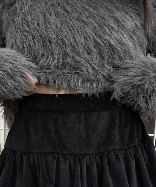 WEGO（ウィゴー）の「WEGO/ベロアフリルスカパン（スカート・レディース・ブラウン/ブラック・FREE）」の7枚目の写真