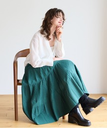 R-ISM（リズム）の「ピーチタフタティアードスカート（スカート）」