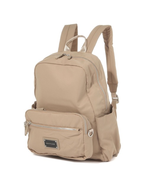 BAYFLOW（ベイフロー）の「デタッチャブルデイパック（バックパック/リュック・レディース・ブラック/ベージュ・FREE）」の4枚目の写真