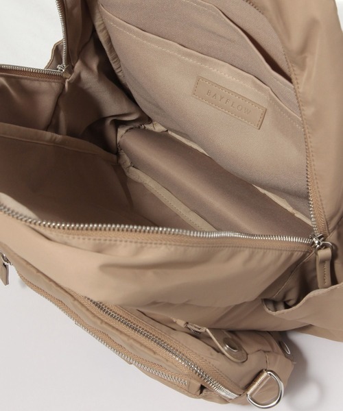 BAYFLOW（ベイフロー）の「デタッチャブルデイパック（バックパック/リュック・レディース・ブラック/ベージュ・FREE）」の20枚目の写真
