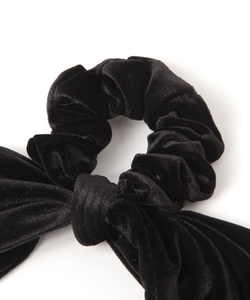 Heather（ヘザー）の「リボンベロアシュシュ　592725（シュシュ・レディース・ブラウン/ピンク/ブラック・FREE）」の4枚目の写真