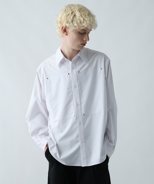 HARE(ハレ)の「ハトメブロードシャツ(HARE)(シャツ/ブラウス・メンズ・ブルー/ホワイト/ブラック・FREE)」の1枚目の写真