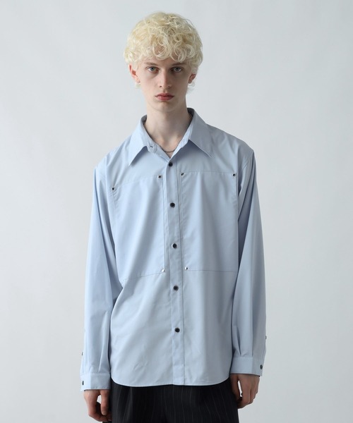 HARE(ハレ)の「ハトメブロードシャツ(HARE)(シャツ/ブラウス・メンズ・ブルー/ホワイト/ブラック・FREE)」の10枚目の写真