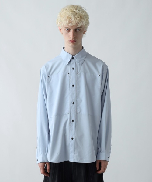 HARE(ハレ)の「ハトメブロードシャツ(HARE)(シャツ/ブラウス・メンズ・ブルー/ホワイト/ブラック・FREE)」の12枚目の写真
