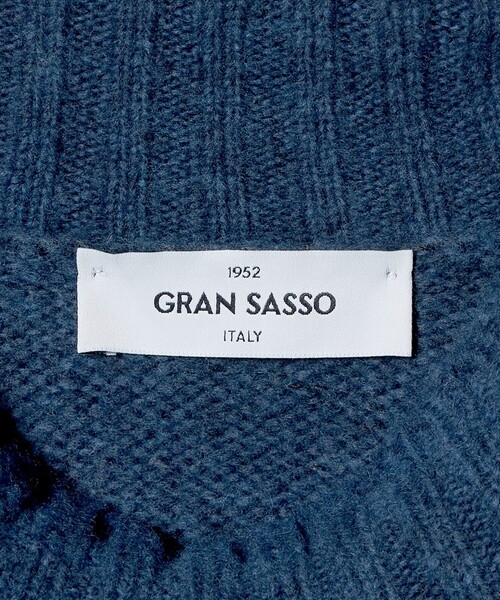 Gran Sasso（グランサッソ）の「＜Gran Sasso＞ミドルゲージ メランジ モックネックニット（ニット/セーター・メンズ・ネイビー/ダークグレー・48/50）」の10枚目の写真