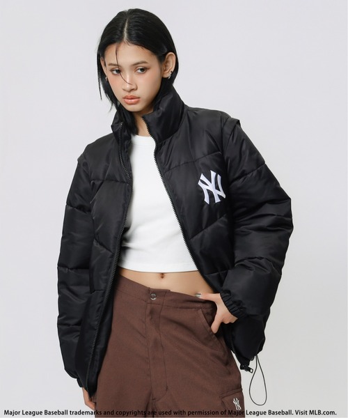 BACK TO THE FIELD（バック トゥー ザ フィールド）の「【MLB】2wayパファージャケット（その他アウター・レディース・ブラック/カモフラージュ/ホワイト/レオパード・FREE）」の2枚目の写真