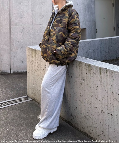 BACK TO THE FIELD（バック トゥー ザ フィールド）の「【MLB】2wayパファージャケット（その他アウター・レディース・ブラック/カモフラージュ/ホワイト/レオパード・FREE）」の19枚目の写真