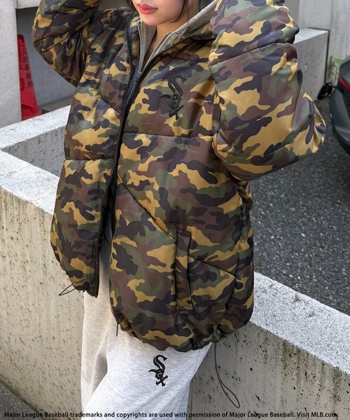BACK TO THE FIELD（バック トゥー ザ フィールド）の「【MLB】2wayパファージャケット（その他アウター・レディース・ブラック/カモフラージュ/ホワイト/レオパード・FREE）」の21枚目の写真