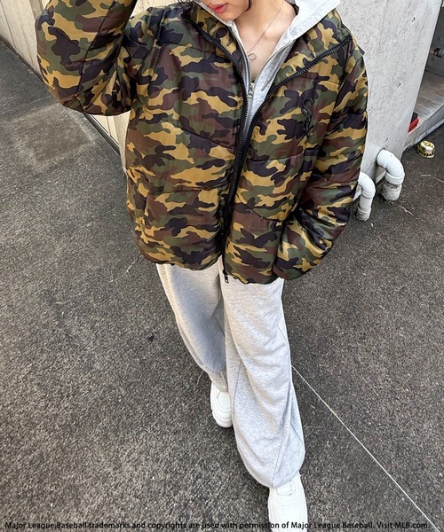 BACK TO THE FIELD（バック トゥー ザ フィールド）の「【MLB】2wayパファージャケット（その他アウター・レディース・ブラック/カモフラージュ/ホワイト/レオパード・FREE）」の18枚目の写真