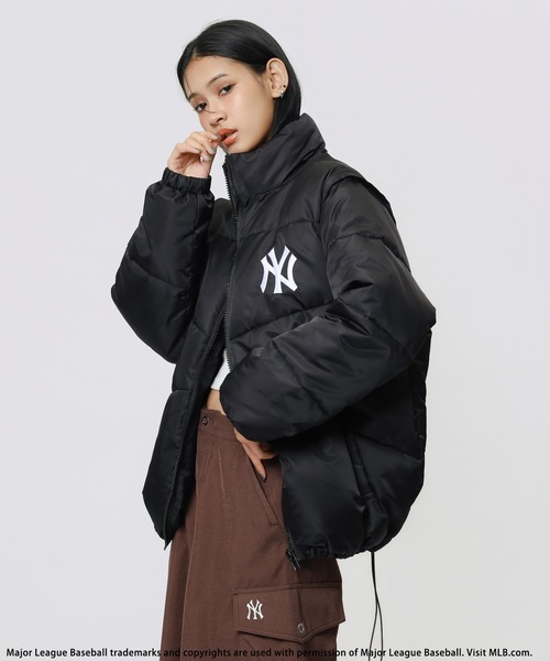 BACK TO THE FIELD（バック トゥー ザ フィールド）の「【MLB】2wayパファージャケット（その他アウター・レディース・ブラック/カモフラージュ/ホワイト/レオパード・FREE）」の8枚目の写真