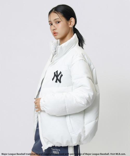 BACK TO THE FIELD（バック トゥー ザ フィールド）の「【MLB】2wayパファージャケット（その他アウター・レディース・ブラック/カモフラージュ/ホワイト/レオパード・FREE）」の12枚目の写真