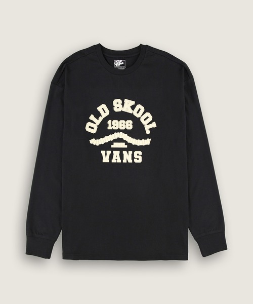 VANS(バンズ)の「CRAFTED Tシャツ / CRAFTED LS TEE Black VN00105FBLK1(Tシャツ/カットソー・メンズ・ブラック・LARGE/MEDIUM/SMALL/X-LARGE)」の1枚目の写真