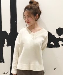 Chico | 太 Vネックニットプルオーバー(ニット/セーター)