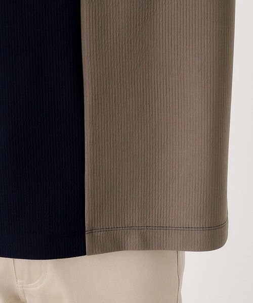THE SHOP TK （ザ ショップ ティーケー ）の「【一枚で着映える】パネルブロッキング長袖Tシャツ 【洗濯機OK】（Tシャツ/カットソー・メンズ・ホワイト系7/ダークブラウン系4/ネイビー系4・02/03/04）」の18枚目の写真