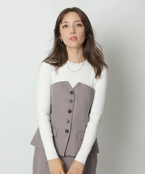 Apuweiser-riche ベアビスチェドッキングニットM アプワイザー・リッシェ Apuweiser-riche ベアビスチェドッキング