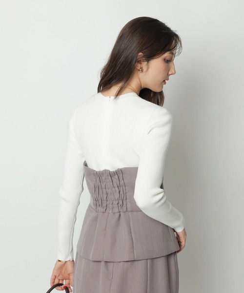 Apuweiser-riche ベアビスチェドッキングニットM ベアビスチェドッキングニット（ニット/セーター）｜Apuweiser-riche