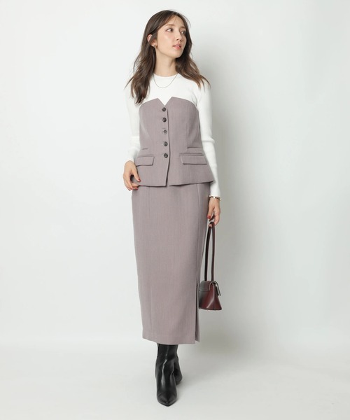 ベアビスチェドッキングニット（ニット/セーター）｜Apuweiser-riche